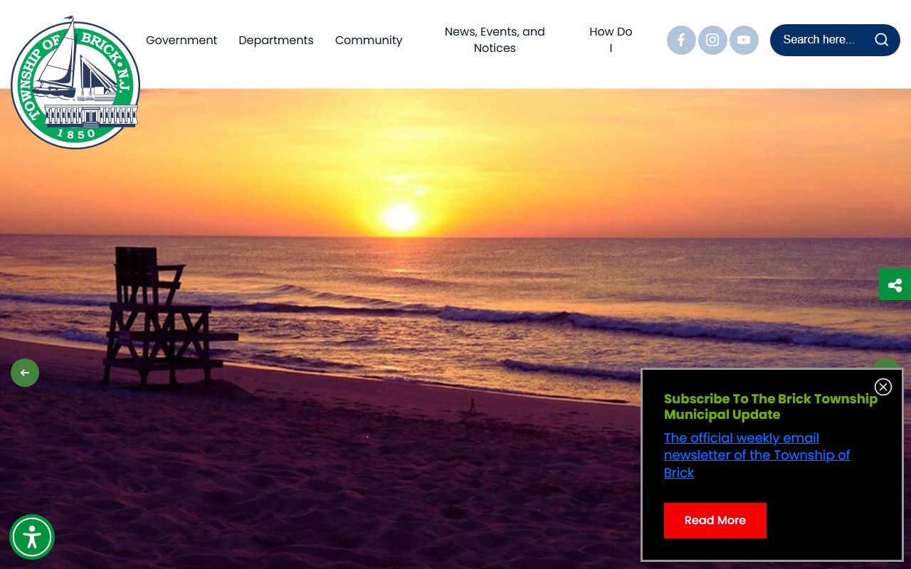 Brick Township website for people search records access