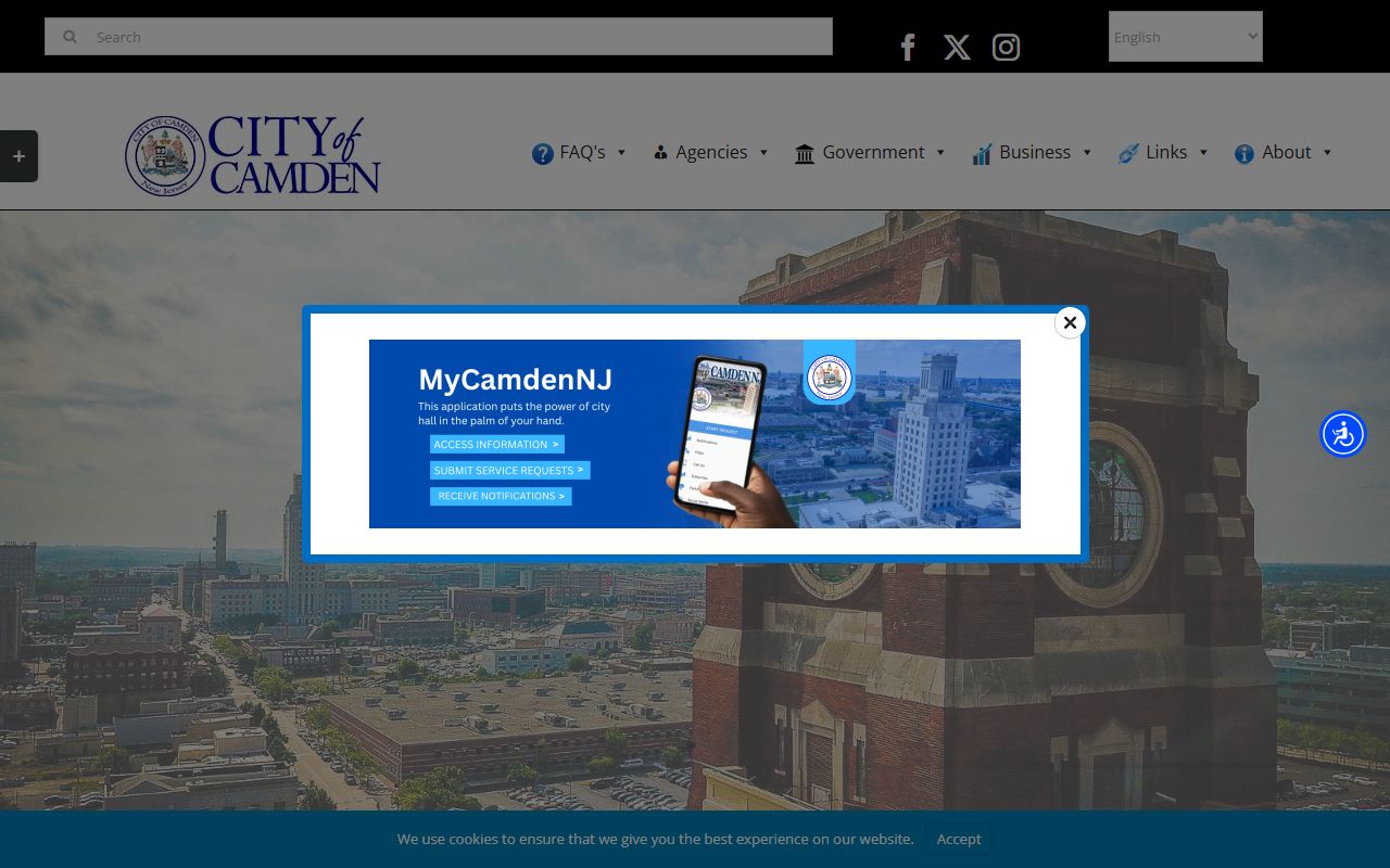 Camden City Clerk OPRA page for people search records
