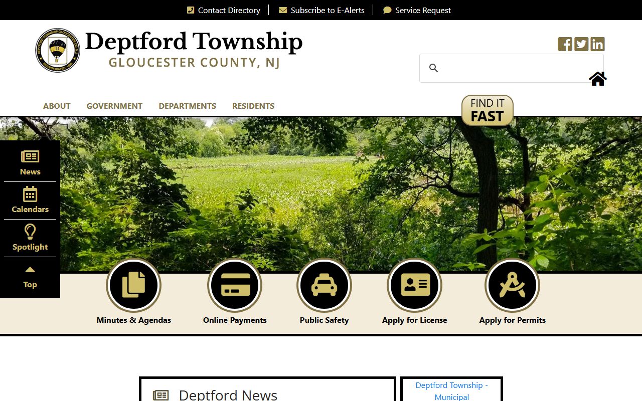 Deptford Township official website for people search resources