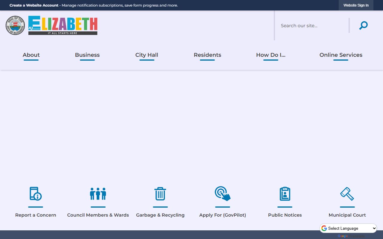 Elizabeth city website for people search records access