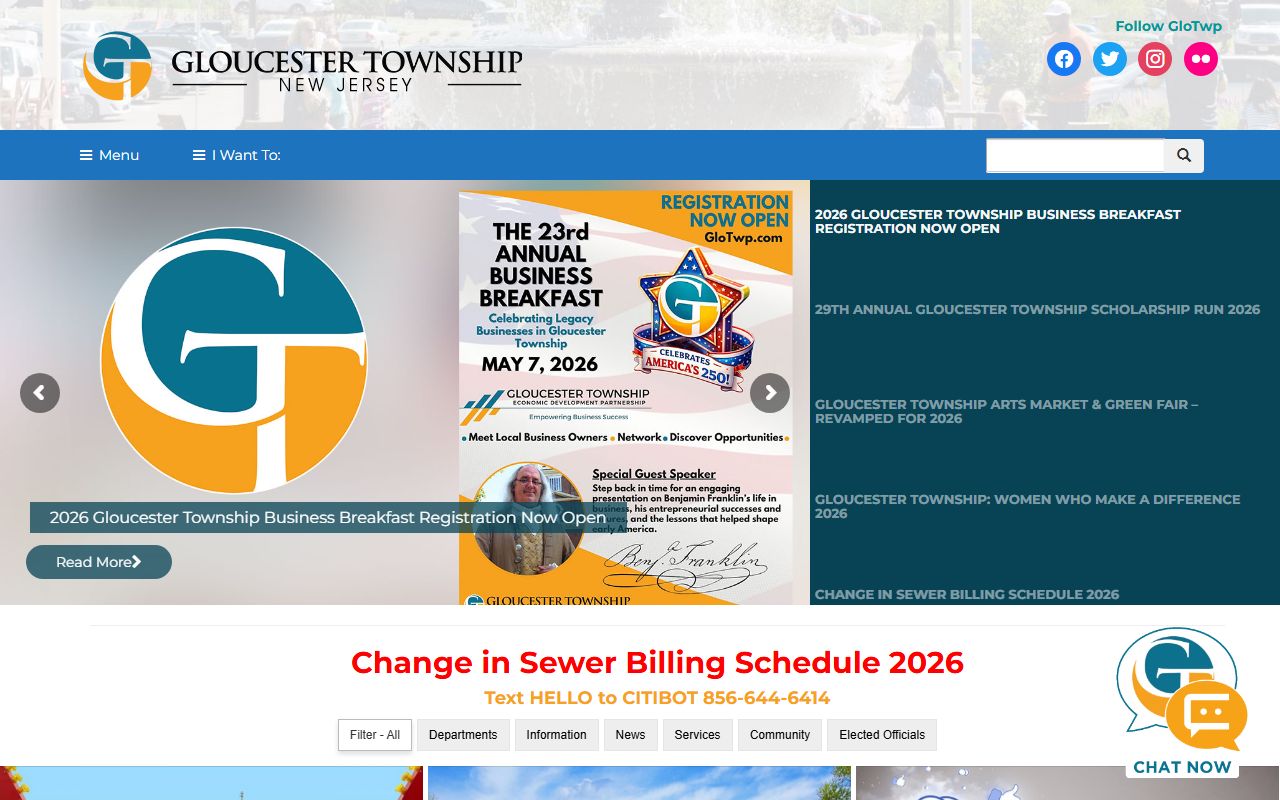 Gloucester Township website for people search and public information