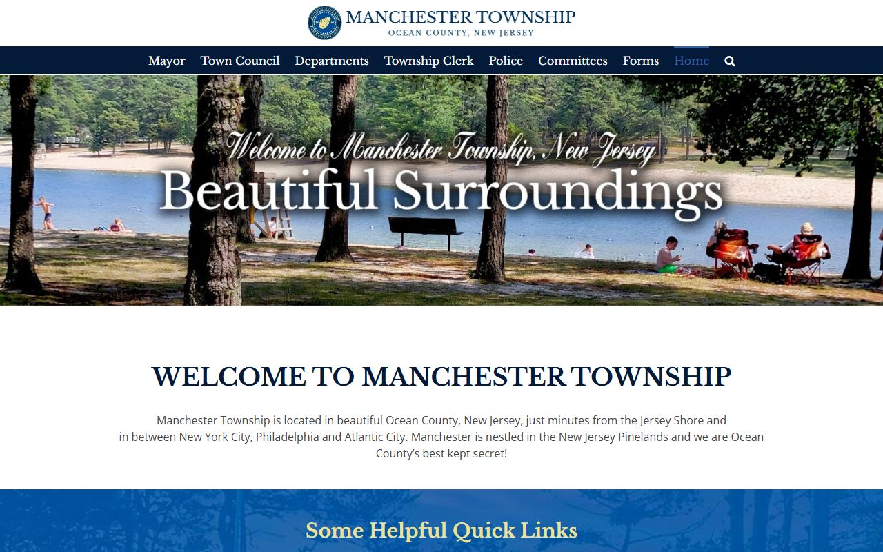 Manchester Township website for people search records
