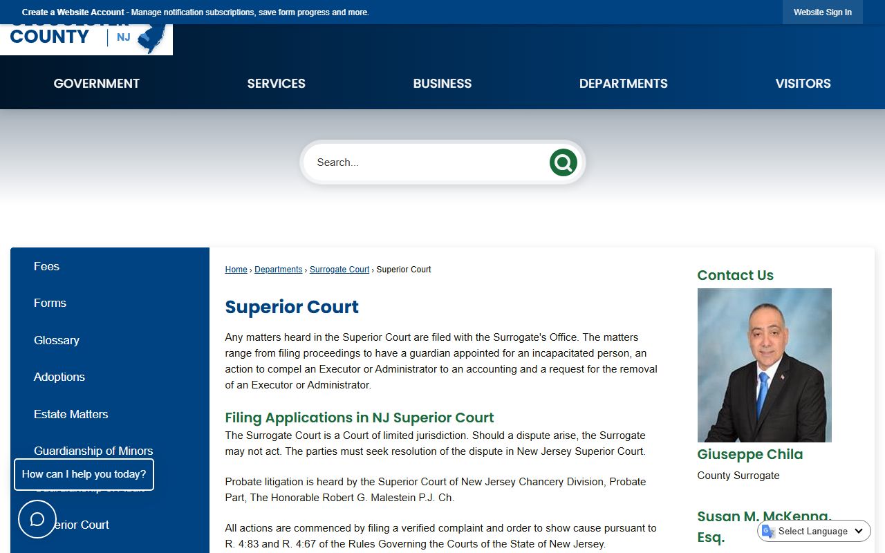 Gloucester County Superior Court records for people search