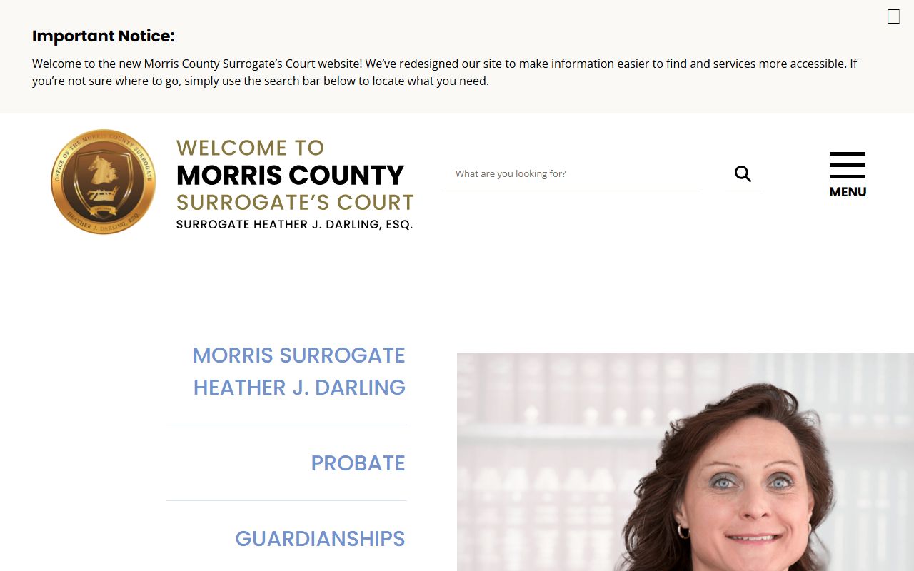 Morris County Surrogate probate records for people search