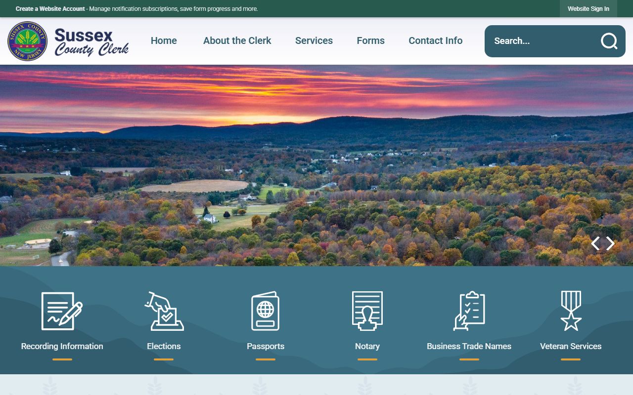 Sussex County Clerk land records portal for people search