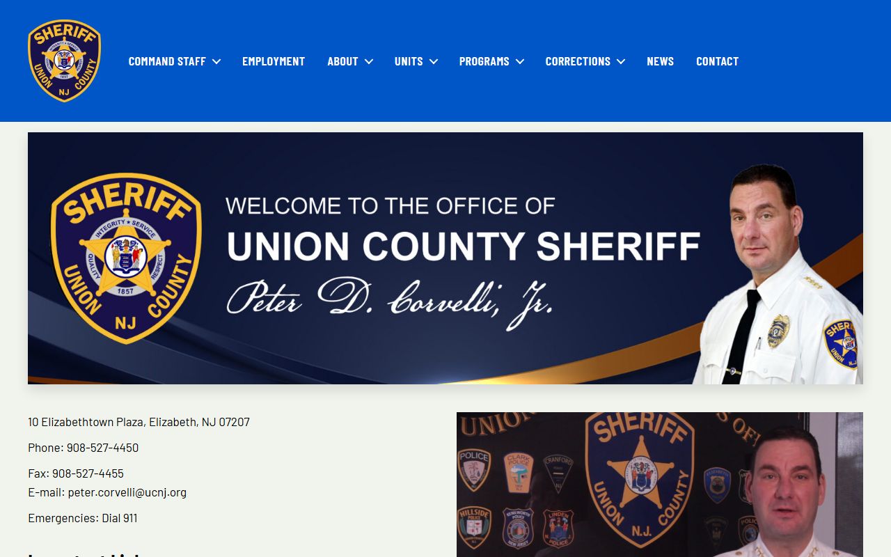 Union County Sheriff office services for people search