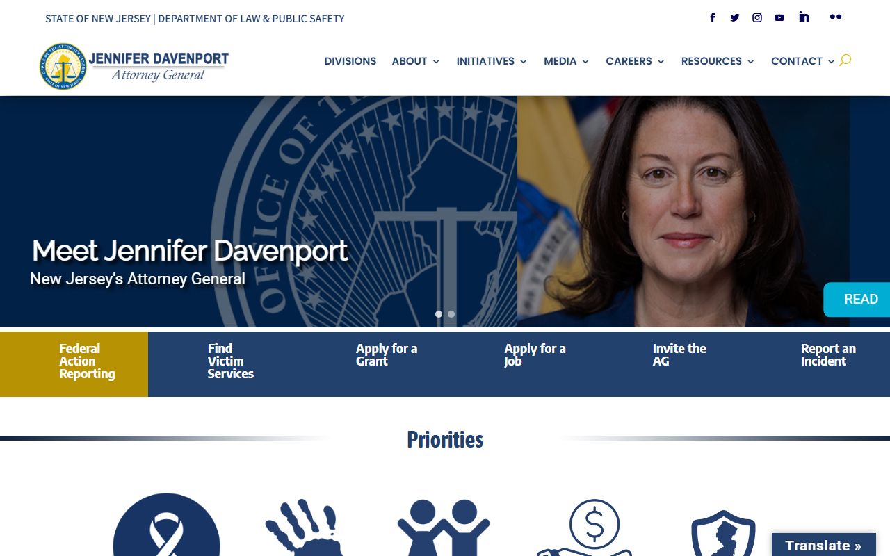 New Jersey Attorney General resources for people search records access